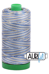Aurifil Mako 40wt 2-ply Cotton 1000 m 1094 yd. spool - 4649 Lemon Blueberry